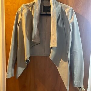 Muubaa Women's Light Gray Draped Jacket